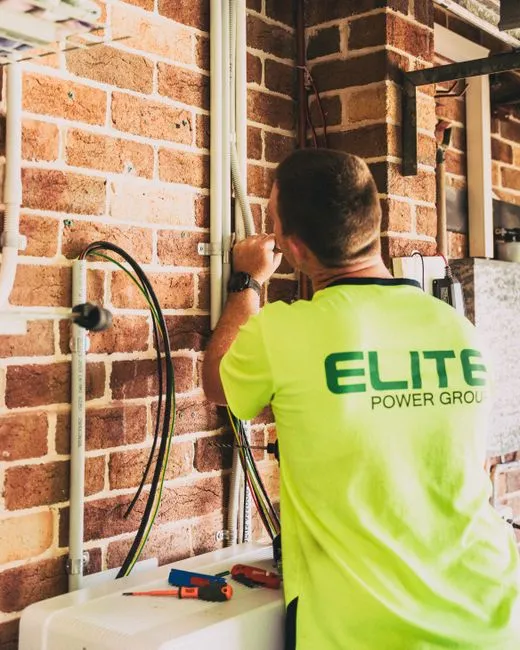 Friendly electrician on the phone